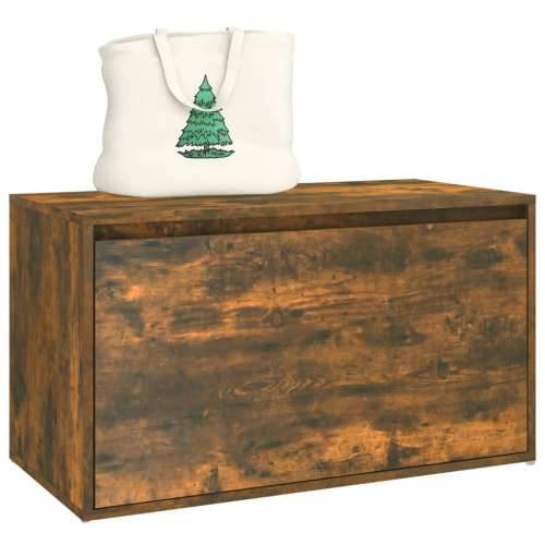 Klupa za hodnik dimljeni hrast 80x40x45 cm konstruirano drvo - Dimljeni hrast Cijena