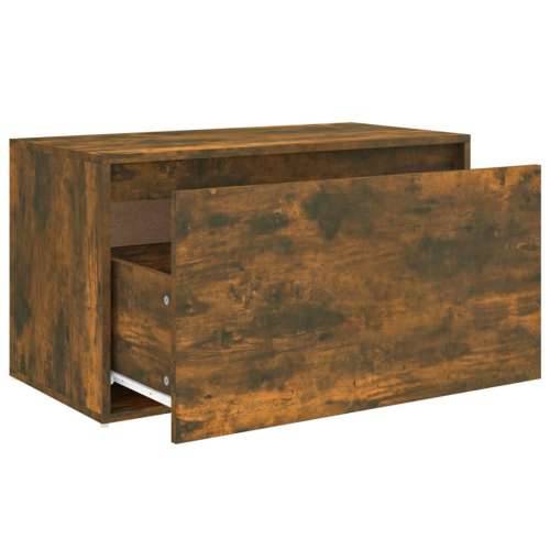 Klupa za hodnik dimljeni hrast 80x40x45 cm konstruirano drvo - Dimljeni hrast Cijena