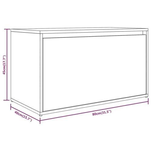 Klupa za hodnik dimljeni hrast 80x40x45 cm konstruirano drvo - Dimljeni hrast Cijena
