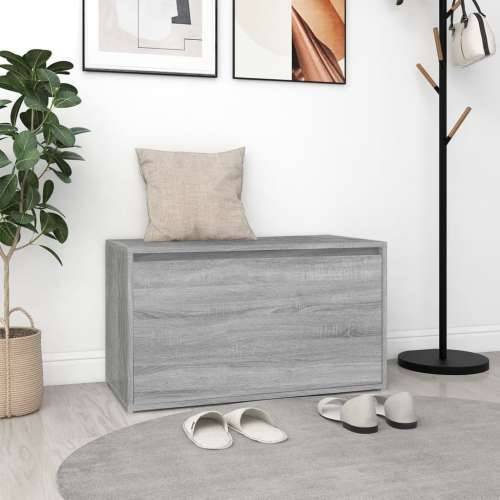 Klupa za hodnik sivi hrast 80 x 40 x 45 cm konstruirano drvo - Sivi hrast sonoma Cijena