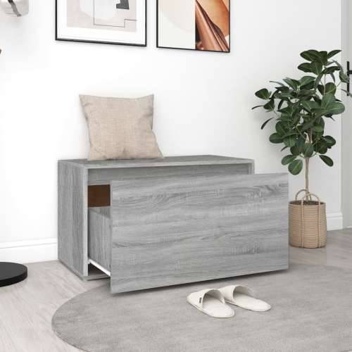 Klupa za hodnik sivi hrast 80 x 40 x 45 cm konstruirano drvo - Sivi hrast sonoma Cijena