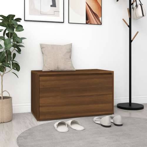 Klupa za hodnik smeđi hrast 80 x 40 x 45 cm konstruirano drvo - Smeđi hrast Cijena