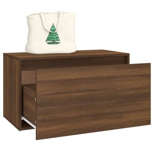 Klupa za hodnik smeđi hrast 80 x 40 x 45 cm konstruirano drvo - Smeđi hrast Cijena