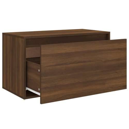 Klupa za hodnik smeđi hrast 80 x 40 x 45 cm konstruirano drvo - Smeđi hrast Cijena