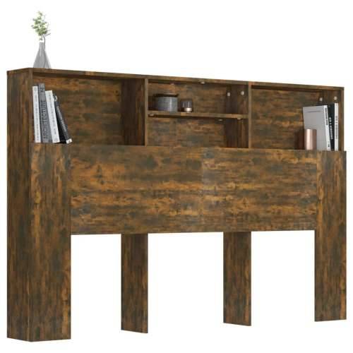Uzglavlje s ormarićem boja dimljenog hrasta 160 x 19 x 103,5 cm - Dimljeni hrast 160 x 19 x 103.5 cm 1 Cijena