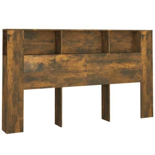 Uzglavlje s ormarićem boja dimljenog hrasta 180x18,5x104,5 cm - Dimljeni hrast 1 Cijena