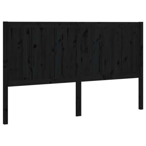 Uzglavlje za krevet crno 125,5 x 4 x 100 cm od masivne borovine - Crna 125.5 x 100 cm 1 Cijena