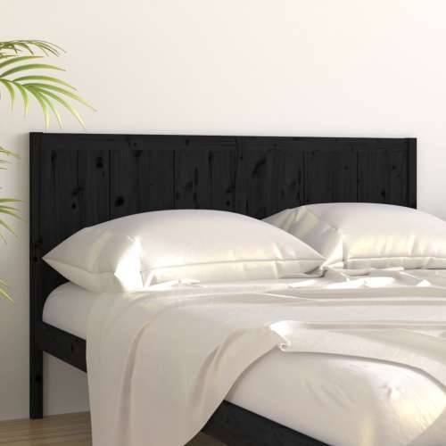 Uzglavlje za krevet crno 125,5 x 4 x 100 cm od masivne borovine - Crna 125.5 x 100 cm 1 Cijena