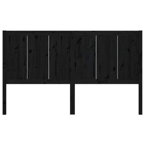 Uzglavlje za krevet crno 125,5 x 4 x 100 cm od masivne borovine - Crna 125.5 x 100 cm 1 Cijena