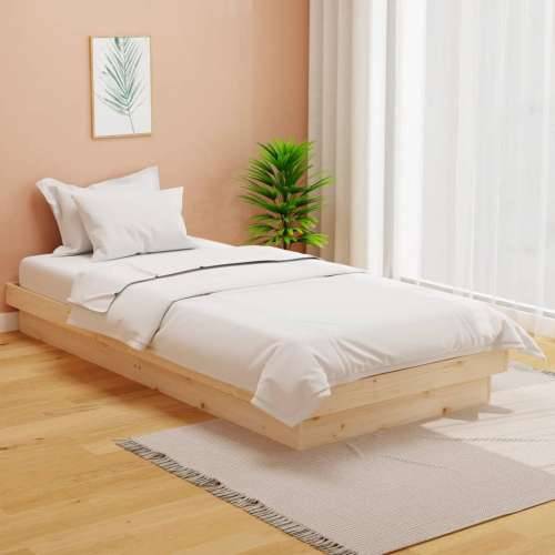 Okvir za krevet od masivnog drva 90 x 200 cm - Prirodna 90 x 200 cm Cijena
