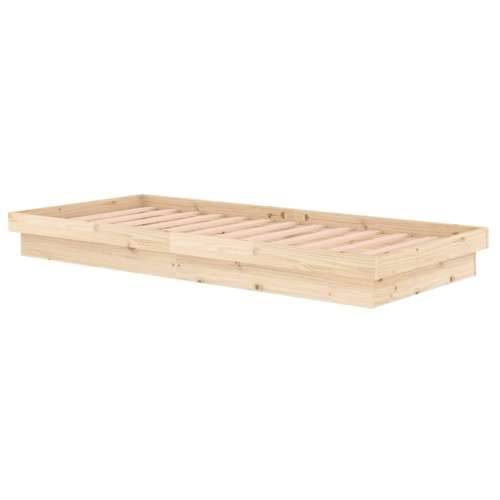 Okvir za krevet od masivnog drva 90 x 200 cm - Prirodna 90 x 200 cm Cijena