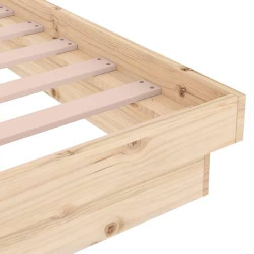 Okvir za krevet od masivnog drva 90 x 200 cm - Prirodna 90 x 200 cm Cijena
