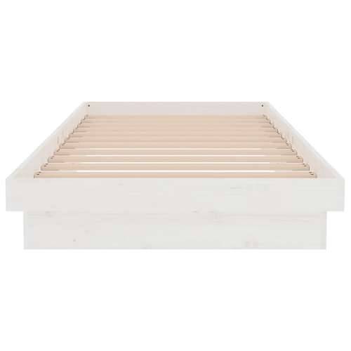 Okvir za krevet od masivnog drva bijeli 90 x 200 cm - Bijela 90 x 200 cm Cijena