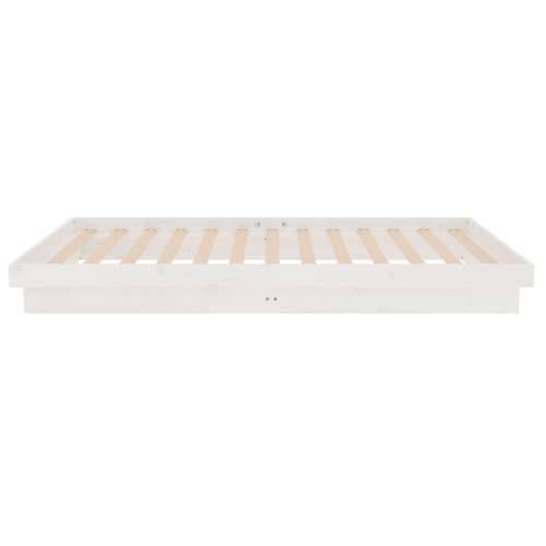 Okvir za krevet od masivnog drva bijeli 90 x 200 cm - Bijela 90 x 200 cm Cijena