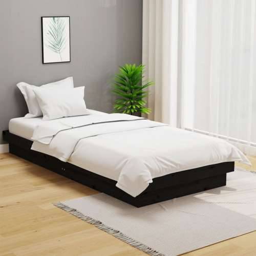 Okvir za krevet od masivnog drva crni 100 x 200 cm - Crna 100 x 200 cm Cijena