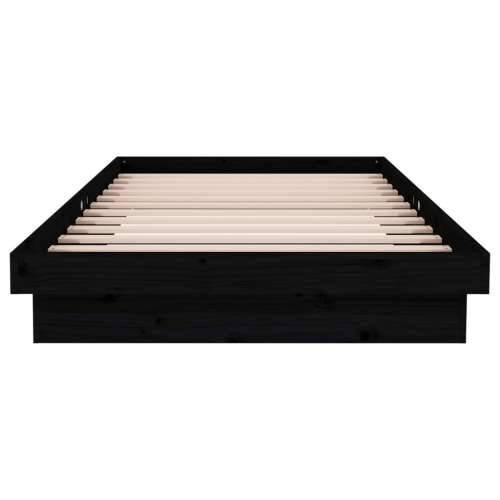 Okvir za krevet od masivnog drva crni 100 x 200 cm - Crna 100 x 200 cm Cijena