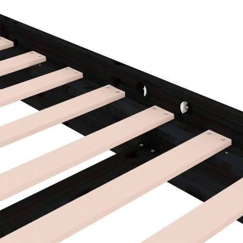 Okvir za krevet od masivnog drva crni 100 x 200 cm - Crna 100 x 200 cm Cijena