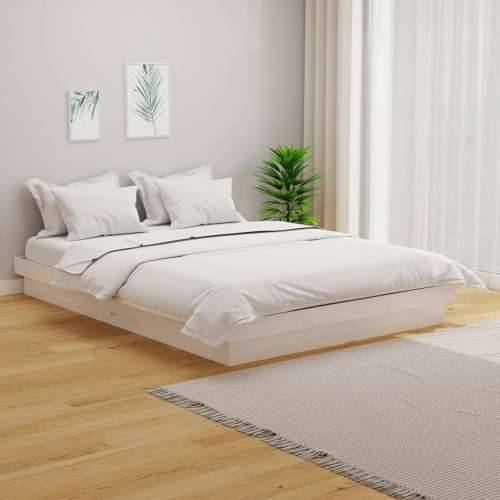 Okvir za krevet od masivnog drva bijeli 140 x 200 cm - Bijela 140 x 200 cm Cijena