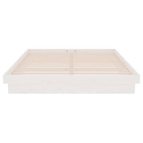 Okvir za krevet od masivnog drva bijeli 140 x 200 cm - Bijela 140 x 200 cm Cijena