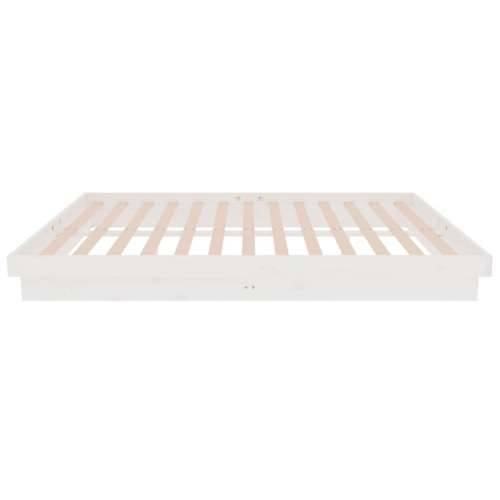 Okvir za krevet od masivnog drva bijeli 140 x 200 cm - Bijela 140 x 200 cm Cijena