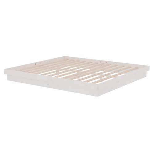 Okvir za krevet od masivnog drva bijeli 180 x 200 cm veliki - Bijela 180 x 200 cm Cijena