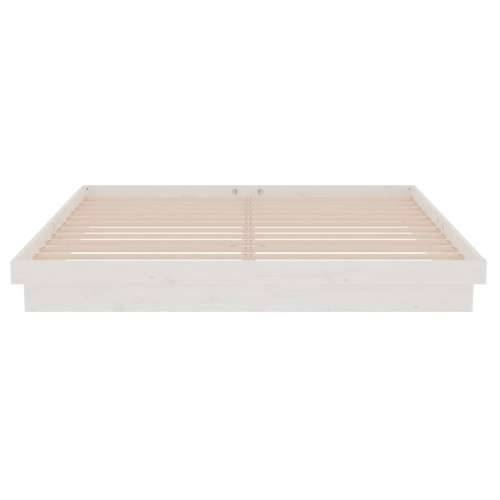 Okvir za krevet od masivnog drva bijeli 180 x 200 cm veliki - Bijela 180 x 200 cm Cijena
