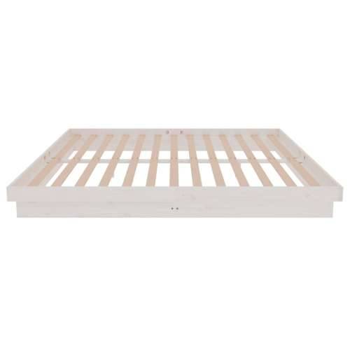 Okvir za krevet od masivnog drva bijeli 180 x 200 cm veliki - Bijela 180 x 200 cm Cijena