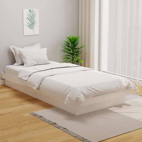 Okvir za krevet bijeli od masivnog drva 90 x 190 cm mali - Bijela 90 x 190 cm Cijena