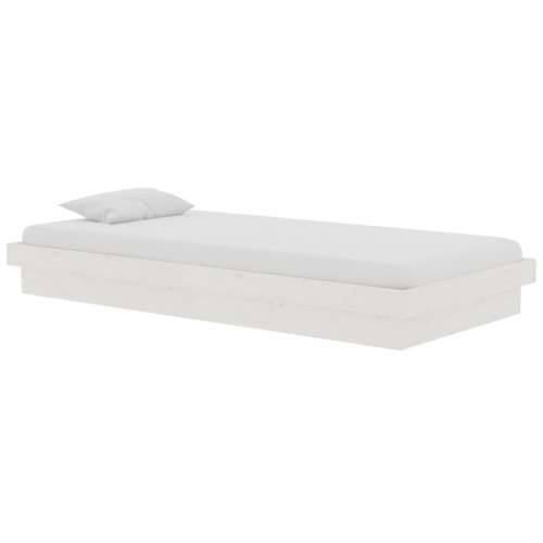 Okvir za krevet bijeli od masivnog drva 90 x 190 cm mali - Bijela 90 x 190 cm Cijena