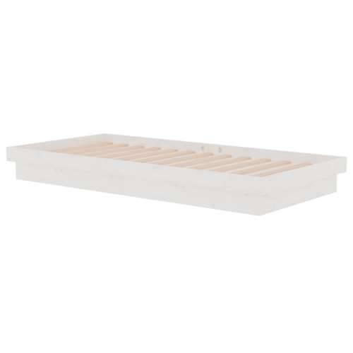 Okvir za krevet bijeli od masivnog drva 90 x 190 cm mali - Bijela 90 x 190 cm Cijena