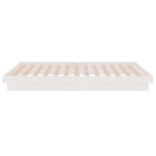 Okvir za krevet bijeli od masivnog drva 90 x 190 cm mali - Bijela 90 x 190 cm Cijena