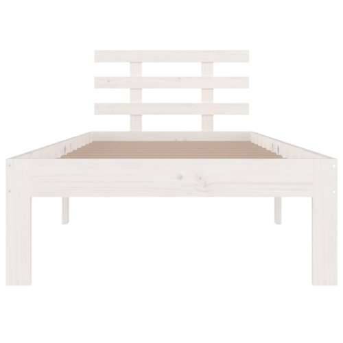 Okvir za krevet od masivnog drva bijeli 75 x 190 cm mali - Bijela 75 x 190 cm Cijena