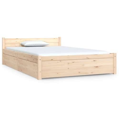 Okvir za krevet s ladicama 120 x 190 cm mali bračni Prirodna 120 x 190 cm Cijena