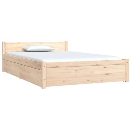Okvir za krevet s ladicama 120 x 190 cm mali bračni Prirodna 120 x 190 cm Cijena