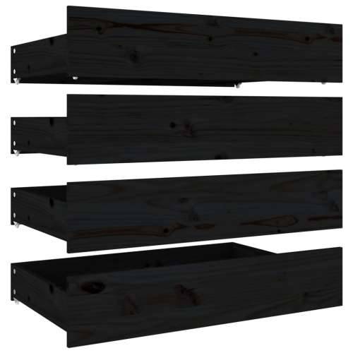 Okvir za krevet s ladicama crni 140 x 190 cm - Crna 140 x 190 cm Cijena