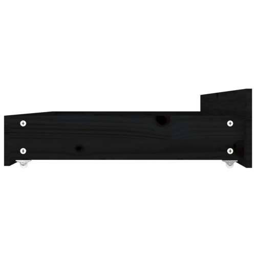 Okvir za krevet s ladicama crni 140 x 190 cm - Crna 140 x 190 cm Cijena