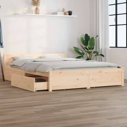 Okvir za krevet s ladicama 120 x 200 cm - Prirodna 120 x 200 cm Cijena