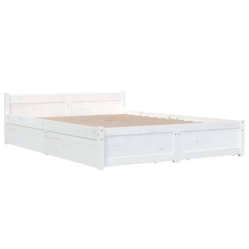 Okvir za krevet s ladicama bijeli 120 x 200 cm - Bijela 120 x 200 cm Cijena
