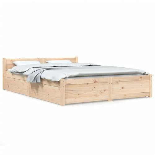Okvir za krevet s ladicama 160 x 200 cm - Prirodna 160 x 200 cm Cijena