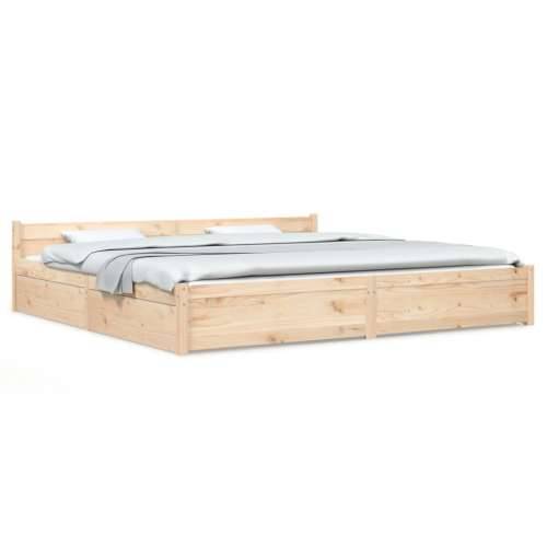 Okvir za krevet s ladicama 200 x 200 cm - Prirodna 200 x 200 cm Cijena