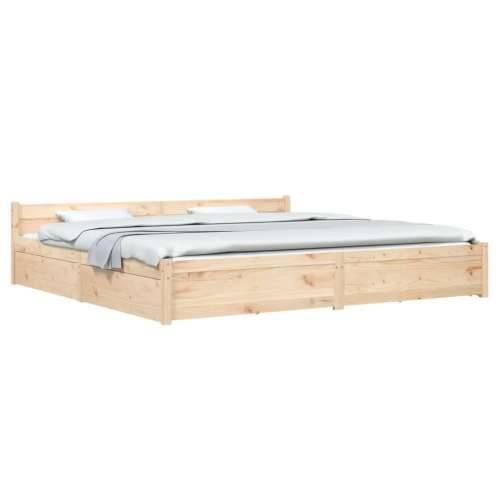 Okvir za krevet s ladicama 200 x 200 cm - Prirodna 200 x 200 cm Cijena