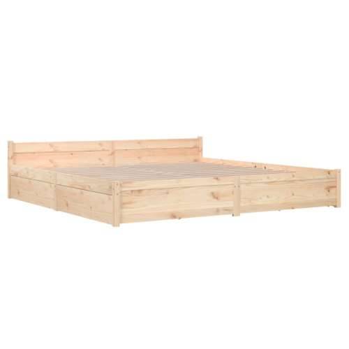 Okvir za krevet s ladicama 200 x 200 cm - Prirodna 200 x 200 cm Cijena