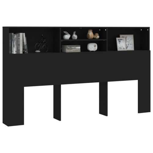 Uzglavlje s ormarićem crno 180 x 19 x 103,5 cm - Crna 180 x 19 x 103.5 cm 1 Cijena