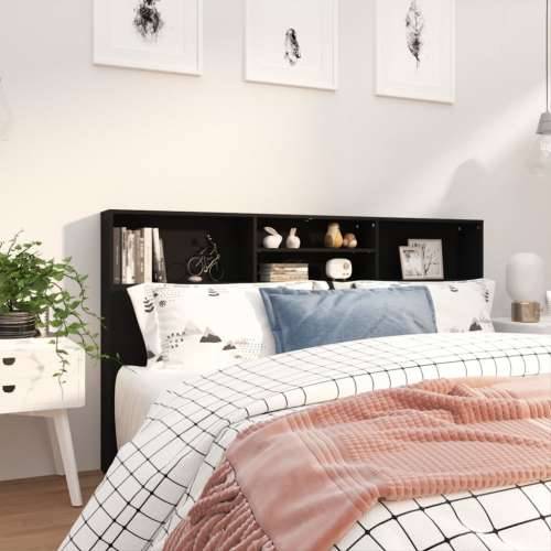 Uzglavlje s ormarićem crno 180 x 19 x 103,5 cm - Crna 180 x 19 x 103.5 cm 1 Cijena