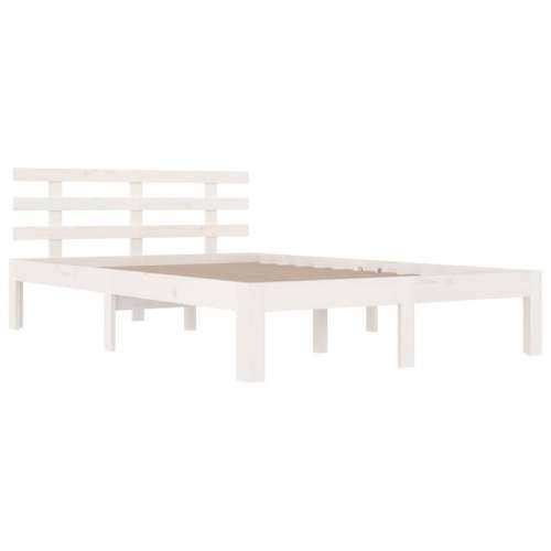 Okvir za krevet od masivnog drva bijeli 135x190 cm bračni - Bijela 135 x 190 cm Cijena