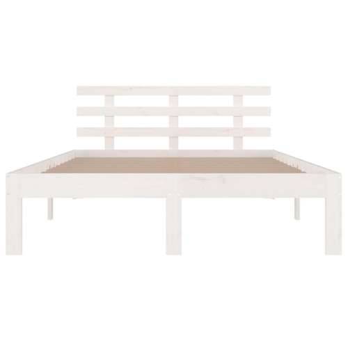 Okvir za krevet od masivnog drva bijeli 135x190 cm bračni - Bijela 135 x 190 cm Cijena