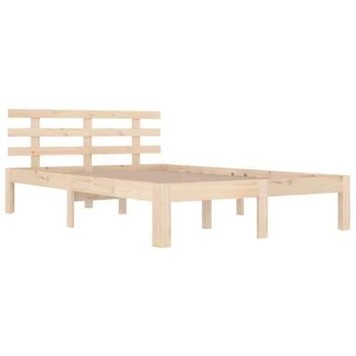 Okvir za krevet od masivnog drva 140 x 190 cm - Prirodna 140 x 190 cm Cijena