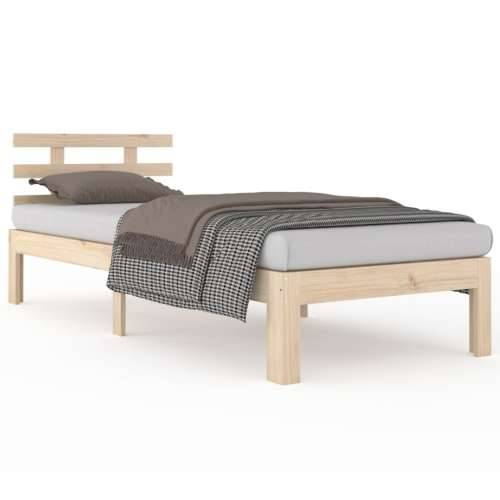Okvir za krevet od masivnog drva 90 x 200 cm - Prirodna 90 x 200 cm Cijena