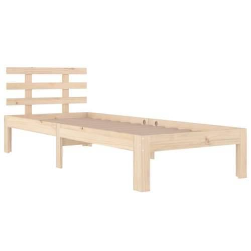 Okvir za krevet od masivnog drva 100 x 200 cm - Prirodna 100 x 200 cm Cijena
