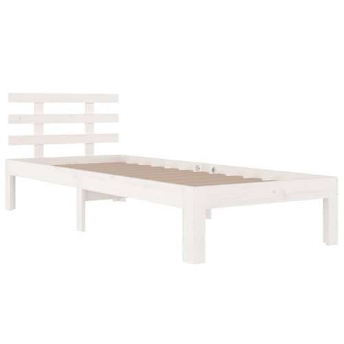 Okvir za krevet od masivnog drva bijeli 100 x 200 cm - Bijela 100 x 200 cm Cijena